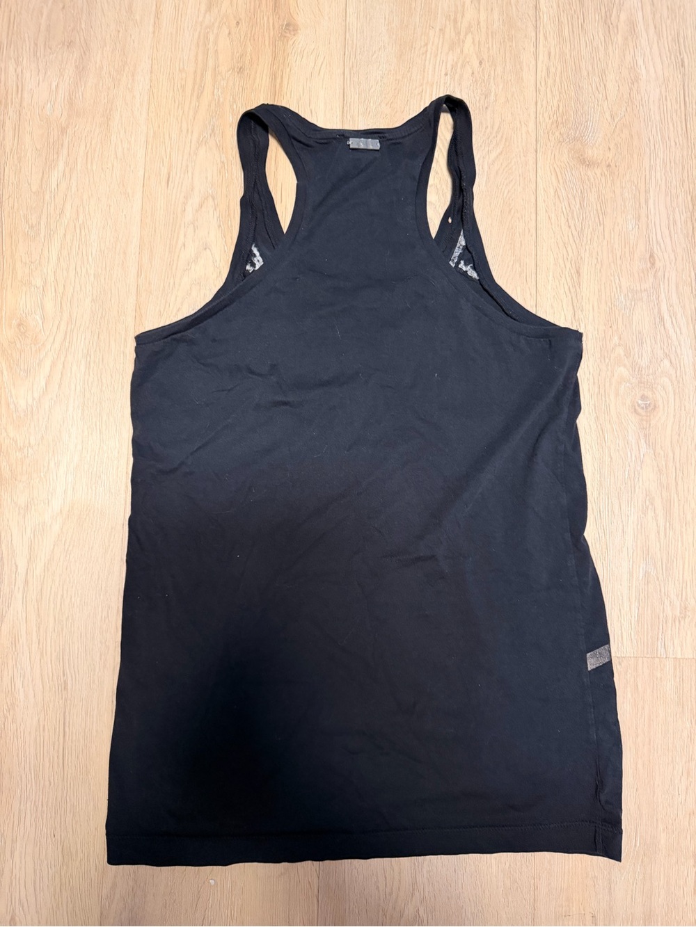 Diesel Women’s Black Racerback Tank Top with Metallic Trim - Picture 3 of 6